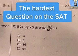 Đề thi SAT với câu khó nhất cũng trở thành điều dễ dàng đối với học sinh Việt Nam, chỉ trong một nốt nhạc đã có đáp án
