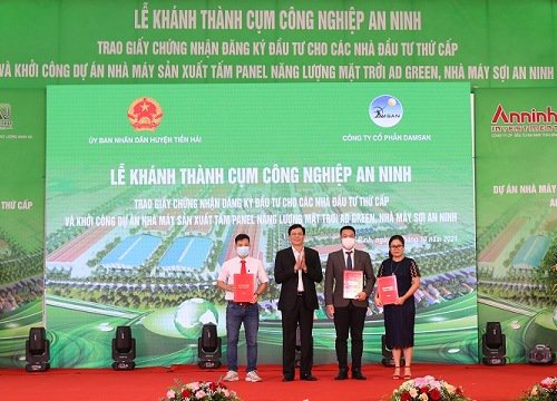 Thái Bình: Khánh thành cụm công nghiệp An Ninh