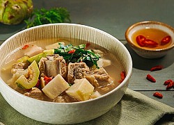 Canh sườn mít non trái vả