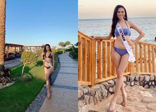 Đại diện Việt Nam mua bikini ở chợ, mang giày rộng thênh thang đi không vững thi áo tắm tại Miss Intercontinental 2021