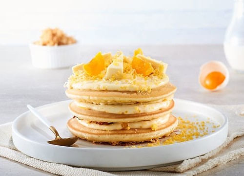 Pancake trứng muối chà bông