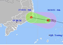 Áp thấp nhiệt đới giật cấp 9, cách Ninh Thuận và Khánh Hoà gần 300km