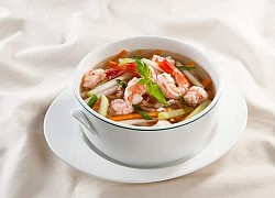 Canh củ quả nấu tôm