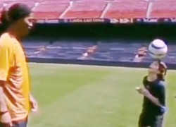 Hình ảnh đẹp giữa Ronaldinho và Messi qua thời gian