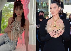 Ngọc Trinh dùng vòng cổ thay nội y gợi cảm giống Bella Hadid