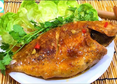 Cá điêu hồng chiên xốt chanh dây