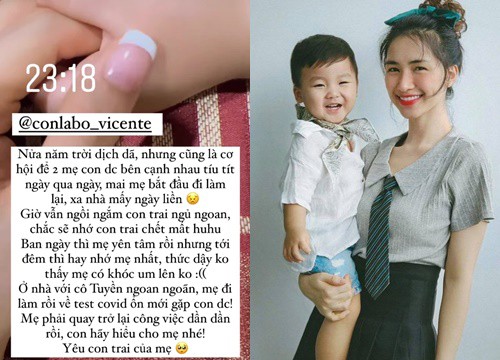 Giữa đêm Hoà Minzy xúc động chia sẻ chuẩn bị phải xa con trai cưng, nỗi lòng ai hiểu của các mẹ bỉm sữa