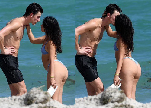 Camila Cabello và Shawn Mendes tình tứ trên bãi biển