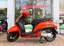 Cận cảnh Yamaha Grande Hybrid màu cam đen, giá 50 triệu đồng tại Việt Nam