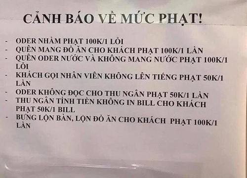 Đi làm nhưng bước chân vô quán sơ hở là bị phạt "khủng", chủ muốn nhân viên sống sao?