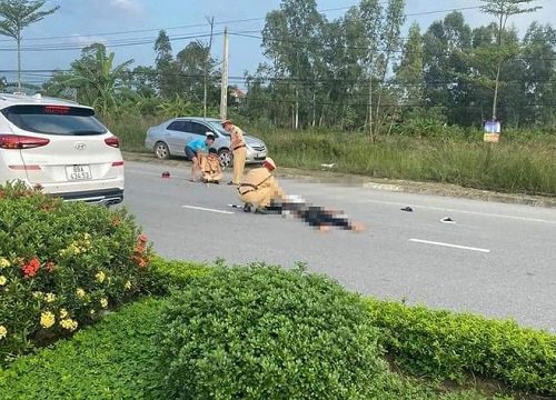 Hiện trường vụ đôi nam nữ nguy kịch sau khi "thông chốt", đâm trúng chiến sĩ CSGT