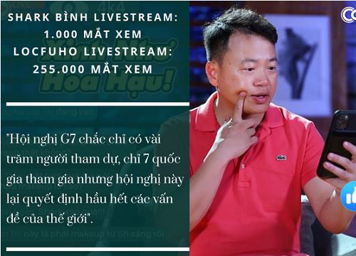 Bị khán giả so sánh với LocFuho vì chỉ có 1.000 người xem livestream, Shark Bình nói gì?