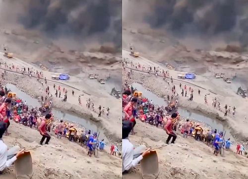 Cảnh quay kinh hoàng: Cơn bão cát sắp ập vào đoàn du khách, một chi tiết trong video bị "bóc mẽ" khiến dân mạng bất ngờ