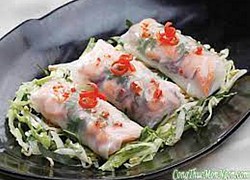 Bánh cuốn nhân cá hồi