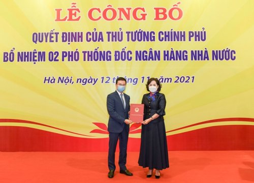 Trao Quyết định bổ nhiệm 2 Phó Thống đốc Ngân hàng Nhà nước