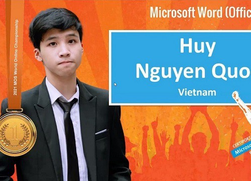 Nguyễn Quốc Huy xuất sắc giành giải Vô địch Tin học văn phòng Thế giới