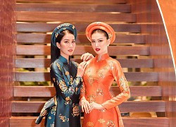 Ngọc Thảo - Phương Anh diện áo dài đôi như hai thái cực