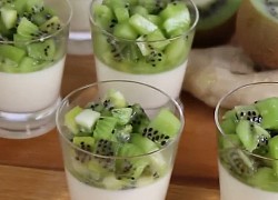 Cách làm panna cotta kiwi núng nính mềm mịn cực dễ làm