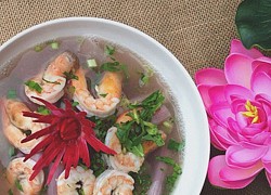 Canh bông súng nấu tôm