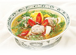 Canh chả mực thì là