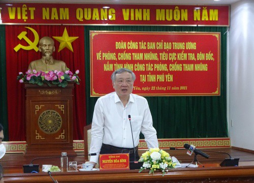 Ban Chỉ đạo Trung ương về phòng, chống tham nhũng, tiêu cực làm việc tại Phú Yên