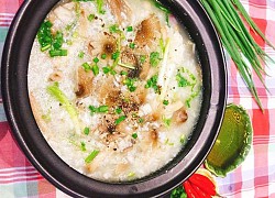 Cháo nấm mối ngày mưa