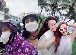 Nhã Phương giản dị đèo chị ruột đi ăn vỉa hè, nhan sắc qua camera thường liệu có gây thất vọng?