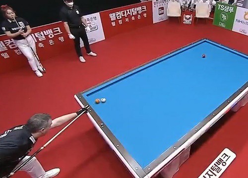 Cú đánh bida 3 băng thể hiện đẳng cấp của 'thiên tài carom' Caudron