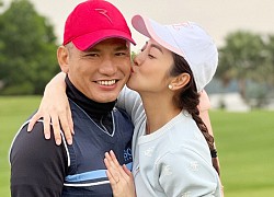 Jennifer Phạm hôn chồng đại gia giữa sân golf