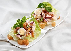 Salad thịt gà trộn táo đỏ