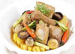 Sườn kho nấm