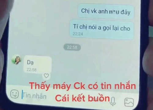 Thấy đoạn tin nhắn lả lơi từ nhân tình của chồng, cô vợ chốt 2 câu khiến tiểu tam hoảng hồn ngoan ngoãn "dạ" vội