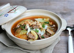 Canh kim chi nấu thịt bò