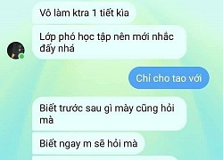 Nam sinh hỏi bài lớp phó trong giờ kiểm tra online, được chỉ nhiệt tình nhưng chỉ nhận về 1 điểm