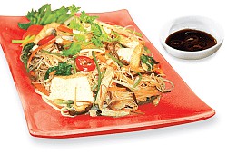 Bún gạo xào chao đỏ