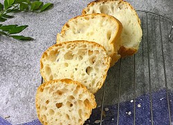 Cách làm bánh mì Ciabatta vỏ giòn, ruột xốp bằng nồi chiên không dầu