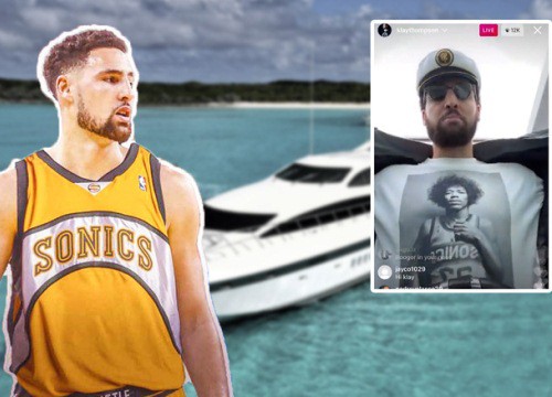 Klay Thompson vừa cưỡi du thuyền vừa "đòi" NBA thành lập đội bóng mới