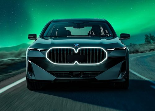 Lộ thiết kế mặt BMW 7-Series đời mới: 'Lỗ mũi' không chỉ to mà còn thêm đèn viền phát sáng