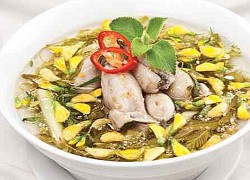 Canh ếch lá me non