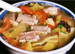 Canh sườn cải chua