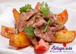 Khoai tây xào thịt bò