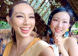 Miss Grand Hồng Kông chúc mừng Hoa hậu Thùy Tiên trước khi về nước