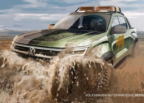 Volkswagen Amarok - Anh em sinh đôi với Ford Ranger 2022 lần đầu xuất hiện