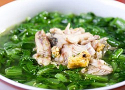 Canh cá rô nấu cải bẹ xanh