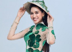 Hoa hậu Đỗ Thị Hà diện áo dài "rau má Thanh Hóa" thi phỏng vấn kín tại Miss World 2021