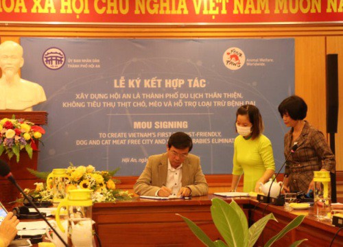 Hội An cam kết loại bỏ tiêu thụ thịt chó