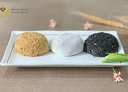 Bánh mochi vừng đen nhân đậu đỏ