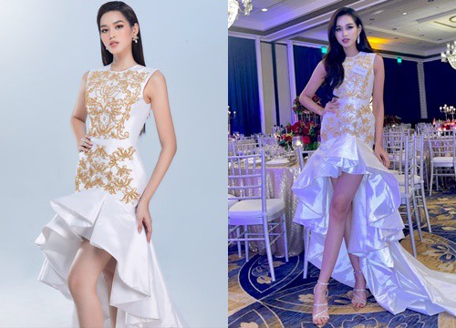 Đỗ Hà nổi bật với đôi chân dài 1m11 giữa dàn mỹ nhân Miss World, mang trang sức giá trị 103 triệu đấu giá từ thiện