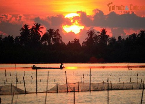 Ngẩn người ngắm bình minh và hoàng hôn trên đầm Thị Tường