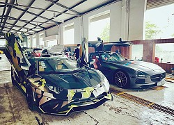 Lamborghini Aventador độ bodykit khủng nhất Việt Nam lộ nguyên hình, sánh đôi cùng Mercedes-AMG SLS hàng hiếm của đại gia Sài Gòn